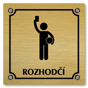 Rozhodčí, 118x118mm, zlatá, Kansas
